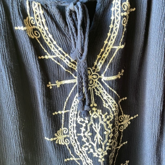 Boho embroidered flowy top Sz large - Picture 3 of 4